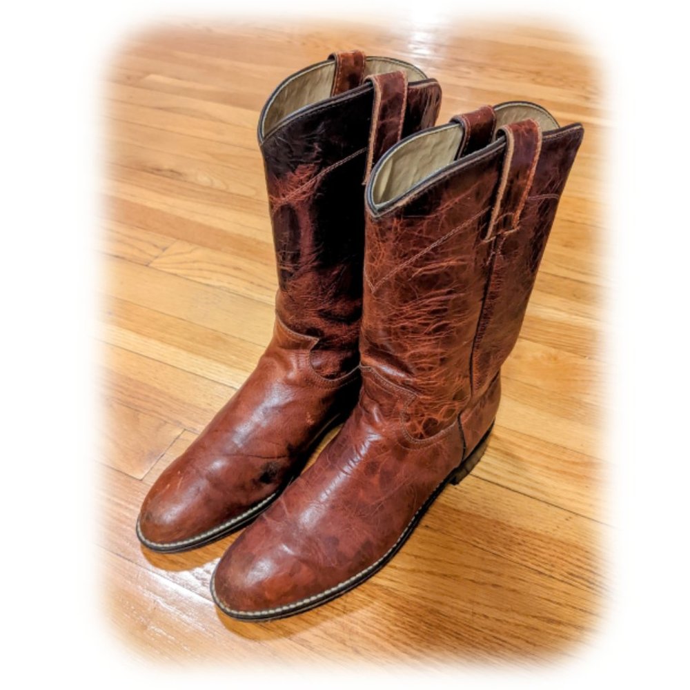 Justin DIMOND J Cowgirl Boots - Mahogany Leather